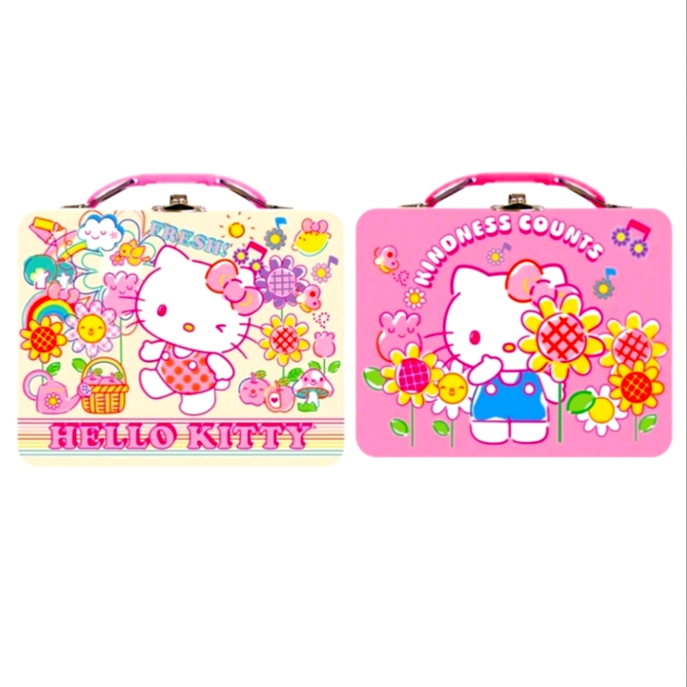 Hello Kitty Pink and Yellow Lunch Boxes